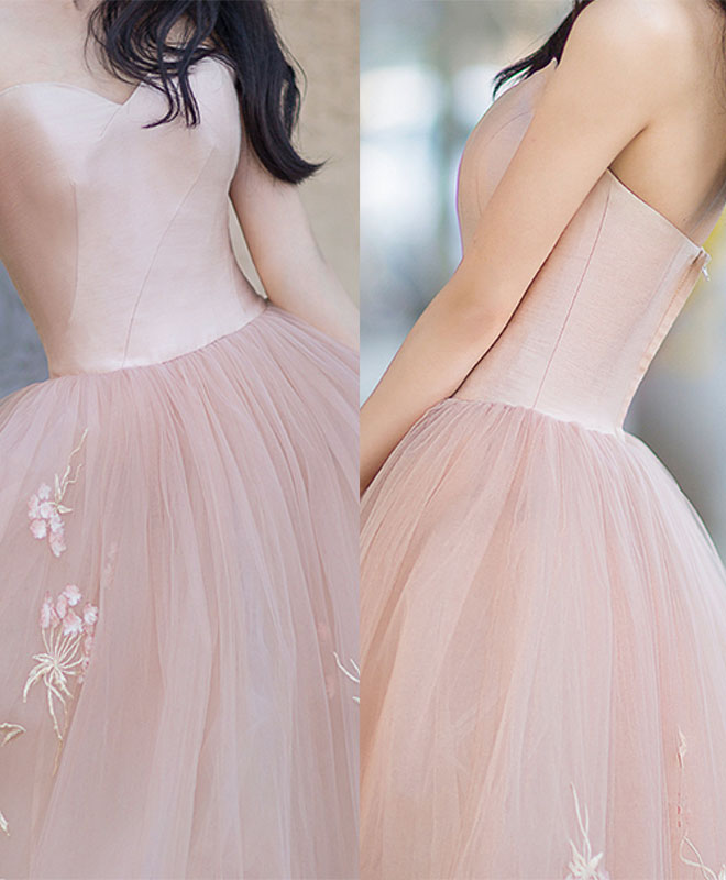 Elegant Pink Tulle Long Prom Dress for Women - Formal Evening Gown for Homecoming, Quinceañera & Special Occasions