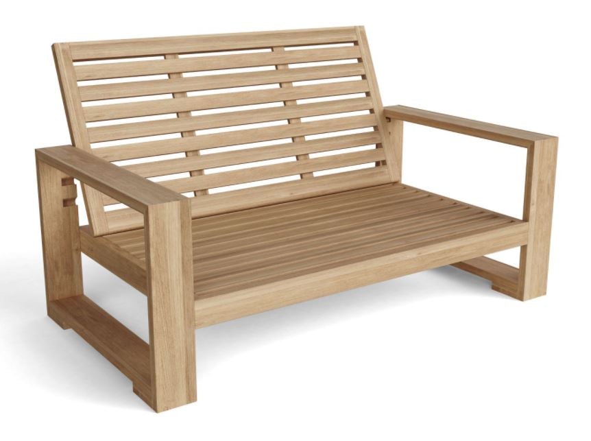Anderson Teak Capistrano Deep Seating Loveseat DS 802 - Outdoor Patio Furniture for Garden, Poolside & Backyard Relaxation