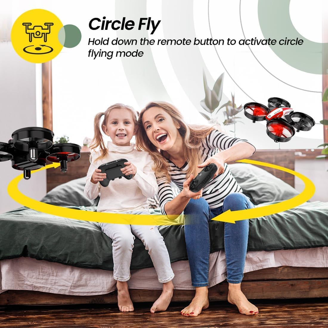 Holy Stone HS210 Mini Drone - Best RC Quadcopter for Kids & Beginners with Auto Hover, 3D Flip, Headless Mode & Extra Batteries | Fun Outdoor Toy for Boys & Girls, Birthday Gifts, STEM Learning Drone for Kids