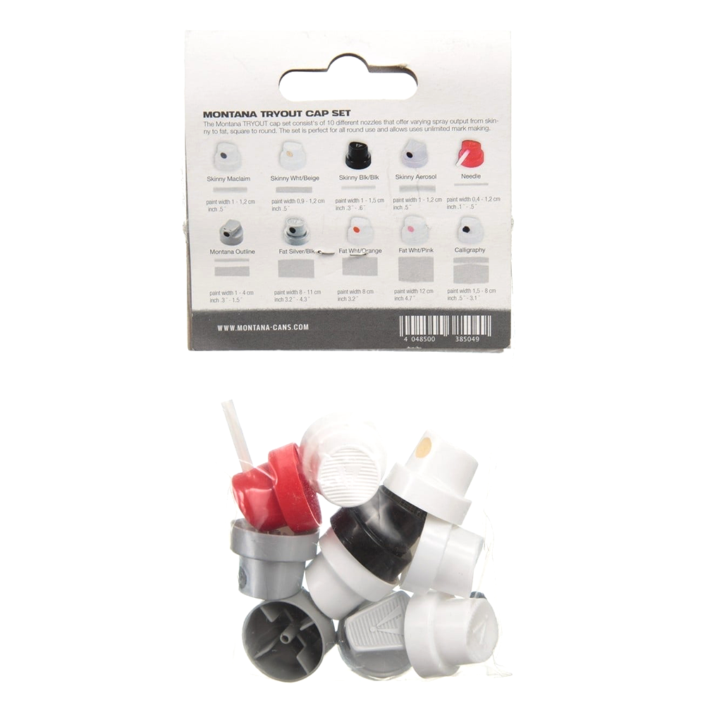 Montana Cans Tryout Cap Set - Premium Spray Paint Nozzles for Graffiti & Street Art - Perfect for Artists, DIY Projects & Home Decor