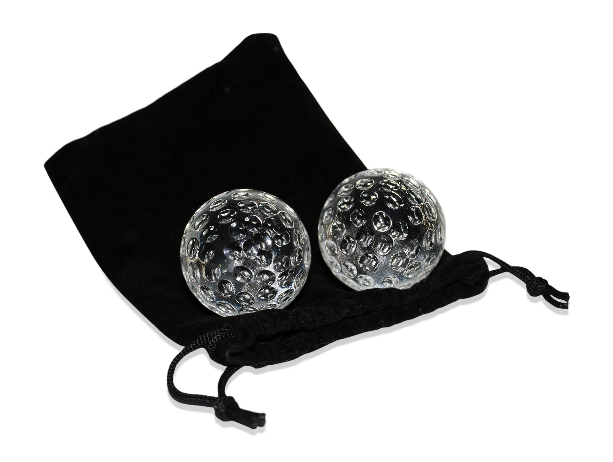 Premium Golf Ball Whiskey Chillers Set with Pouch - Reusable Glass Whiskey Stones for Chilling Bourbon, Scotch & Vodka - Perfect Golf Gift for Men & Whiskey Lovers - Ideal for Home Bars, Parties & Outdoor Gatherings