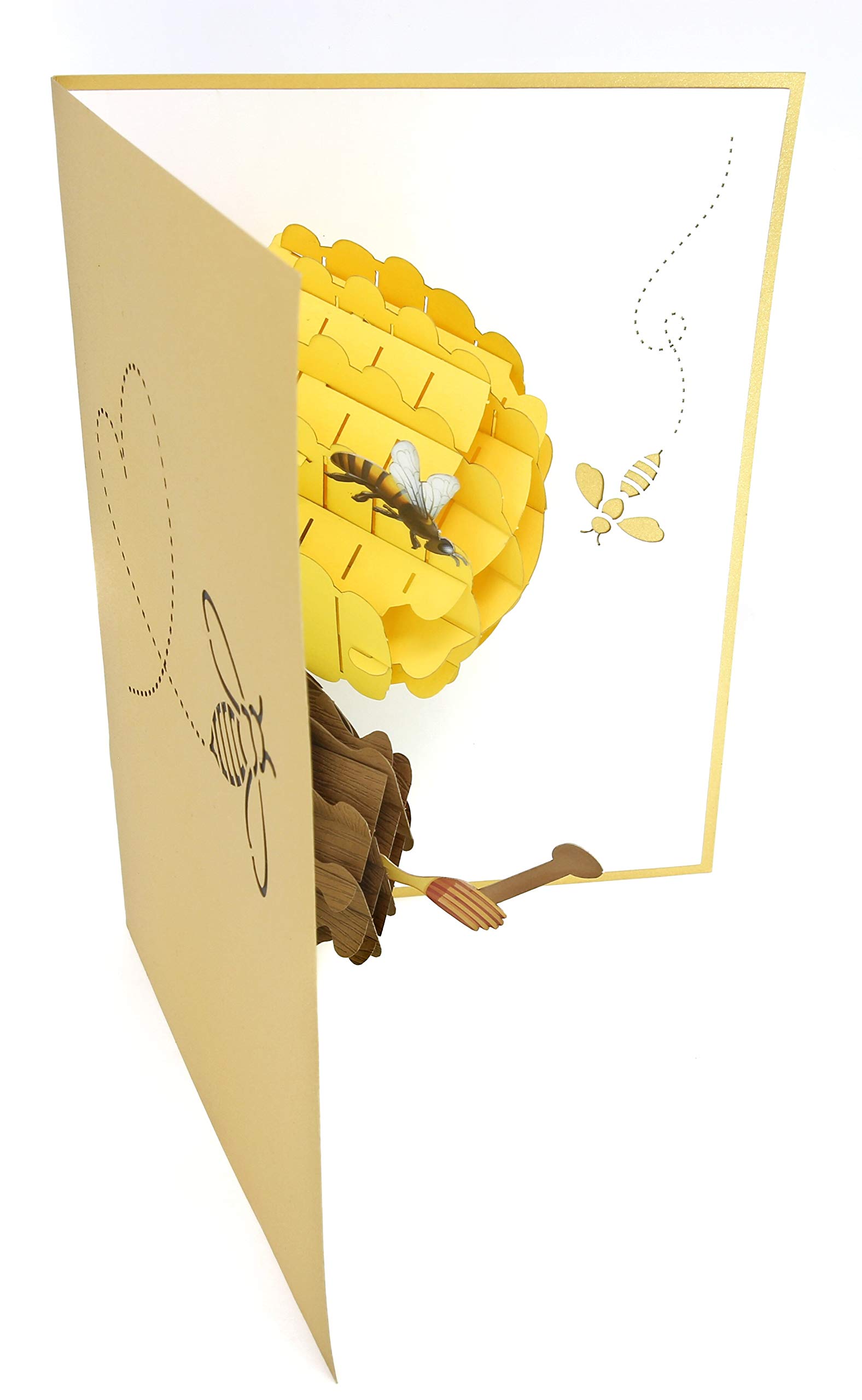 PopLife® Beehive and Honeypot 3D Pop-Up Greeting Card - Perfect for Mother's Day, Anniversary, Birthday Gifts | Thoughtful Present for Wife, Husband, Daughter, Son & Grandkids | Ideal for Romantic Surprises & Family Celebrations