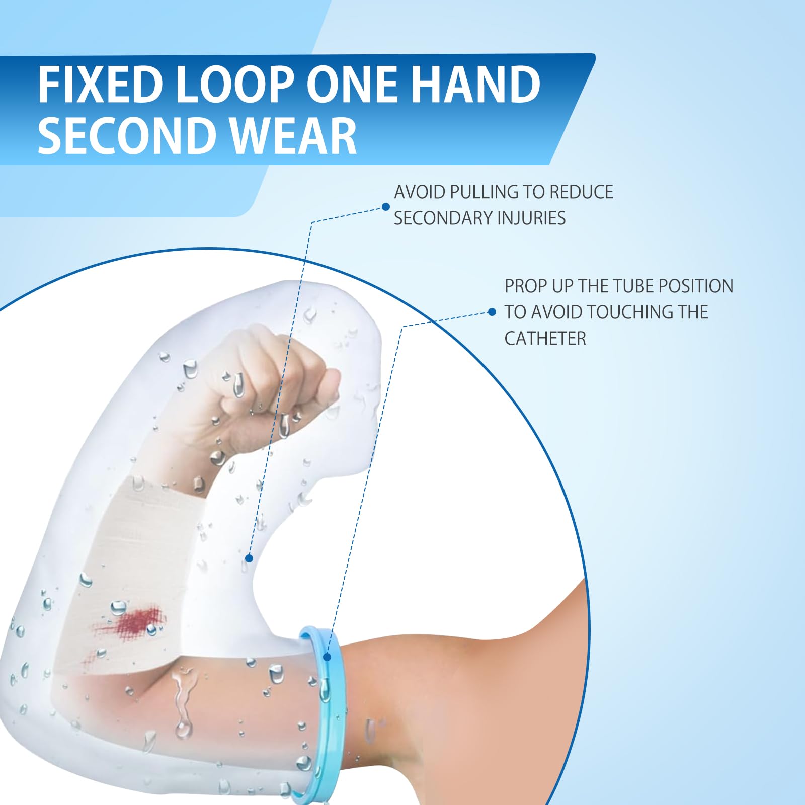 Waterproof Arm Cast Cover for Shower - Soft & Comfortable Cast Protector for Broken Arm, Surgery Recovery, Wounds & Burns - Reusable Medical Shower Sleeve for Daily Use & Post-Op Care