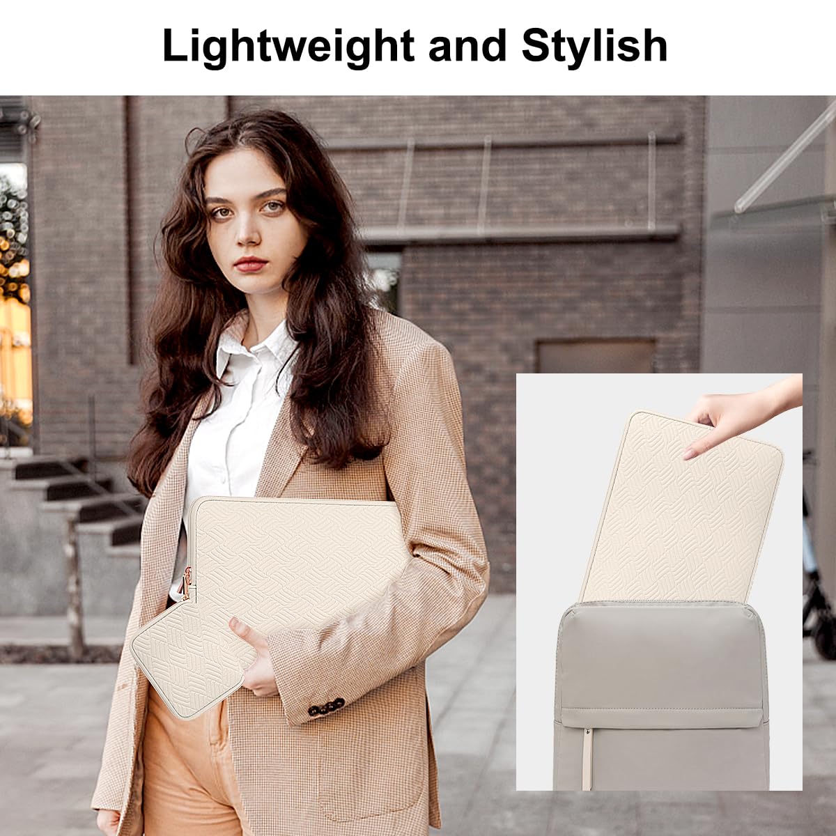 Premium Leather Laptop Sleeve for MacBook Air 15