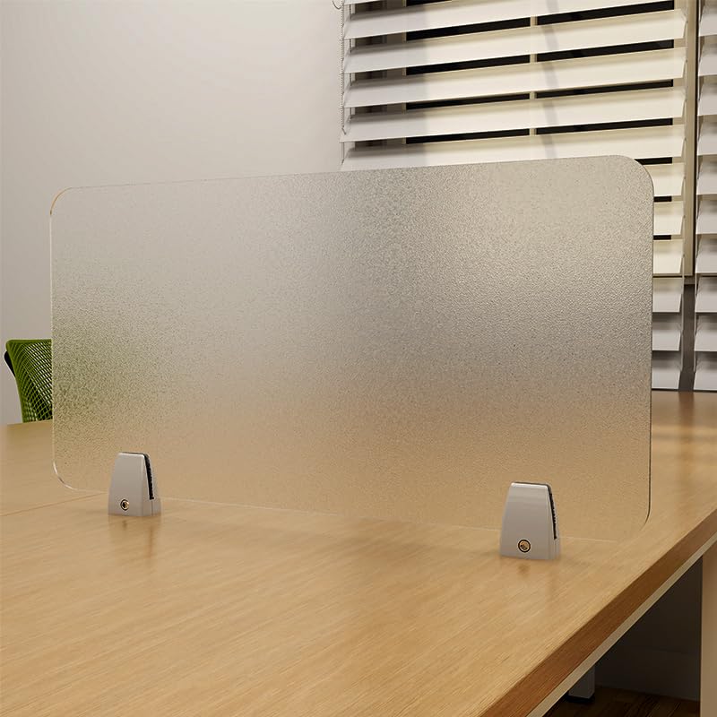 4 Pack Frosted Acrylic Desk Divider Privacy Panel - 23.6