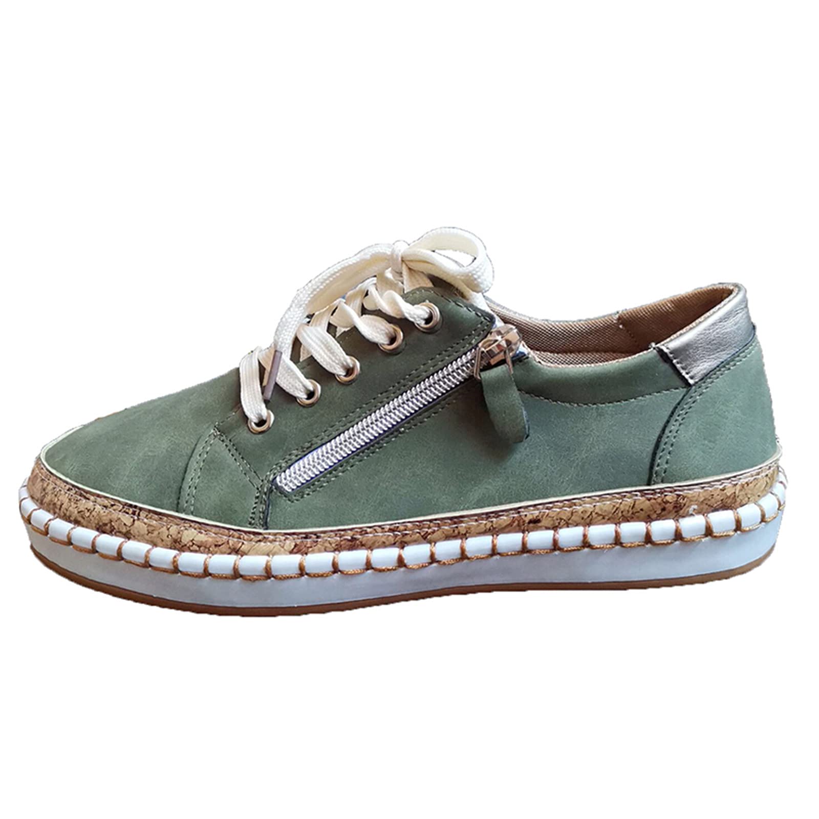 Women's Walking Shoes - Fashion Sneakers with Platform & Slip-On Design for Comfort & Style | Perfect for Walking, Travel & Everyday Wear