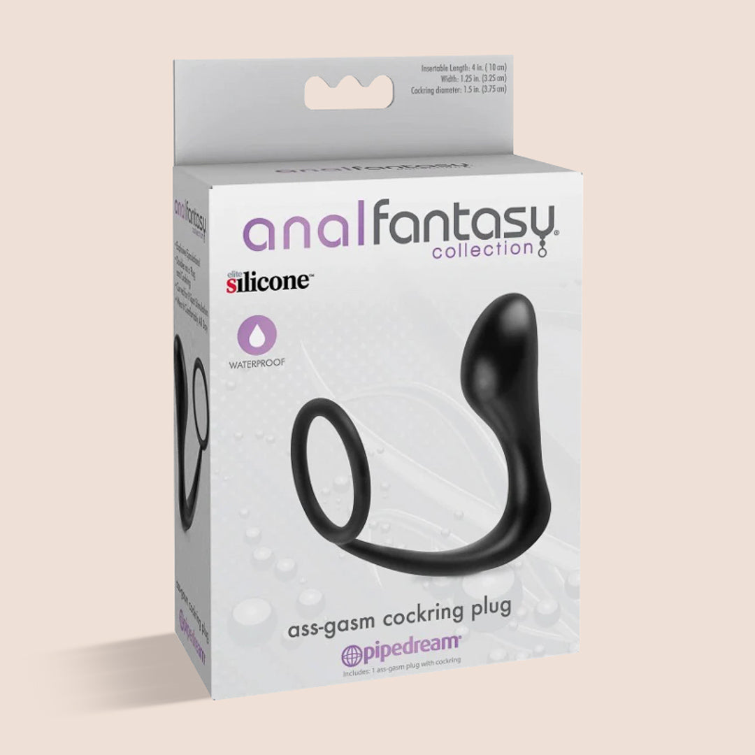 Ass Gasm® Waterproof Silicone Anal Plug with C-Ring | Comfortable & Secure Design for Enhanced Pleasure | Perfect for Couples Play, Solo Exploration & BDSM Scenes