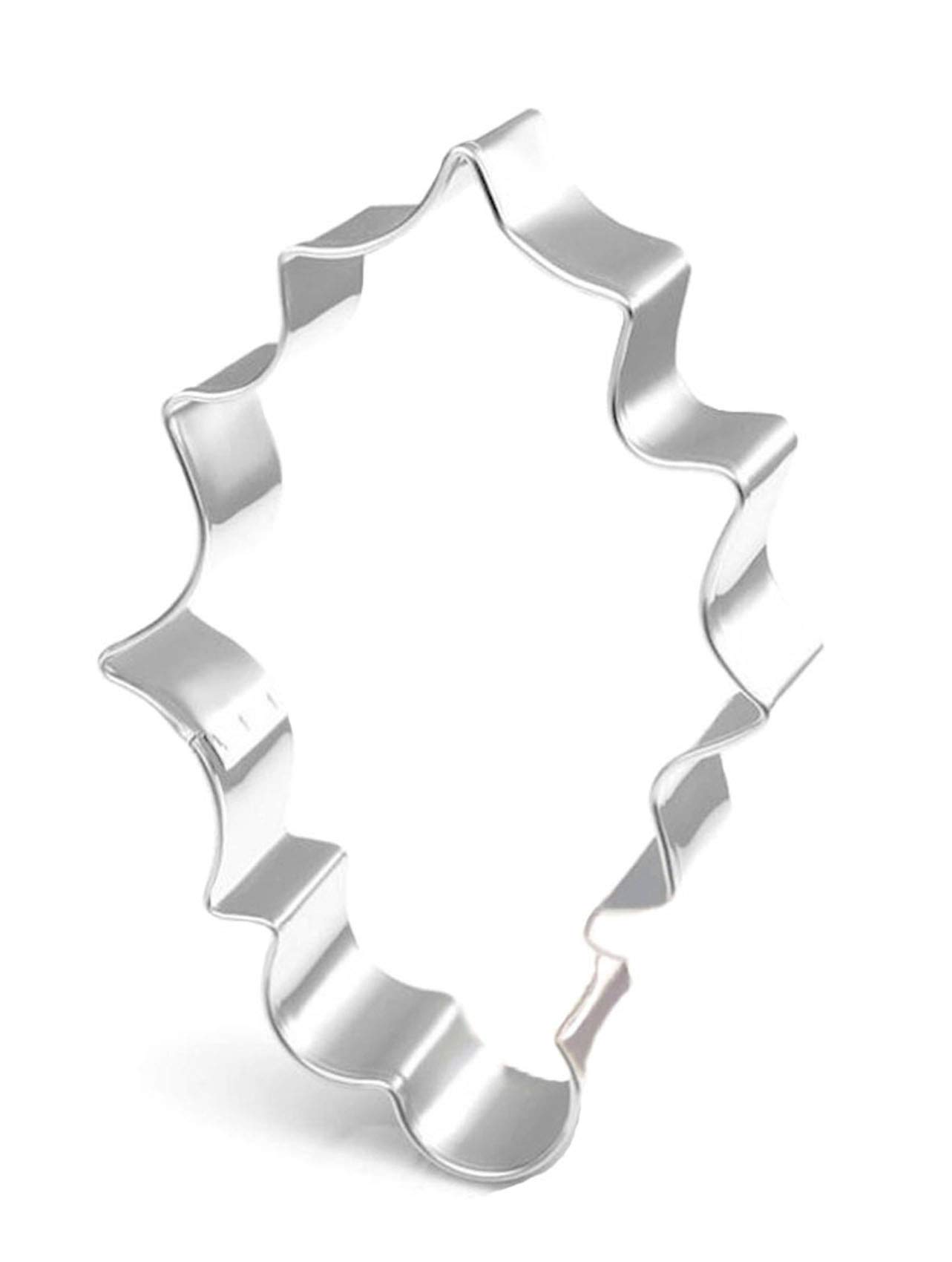 Holly Oak Leaf Shaped Cookie Cutter - Stainless Steel Christmas Baking Decorations for Holiday Cookies, Gingerbread, and Festive Treats | Perfect for Christmas, Thanksgiving, and Autumn Baking Parties