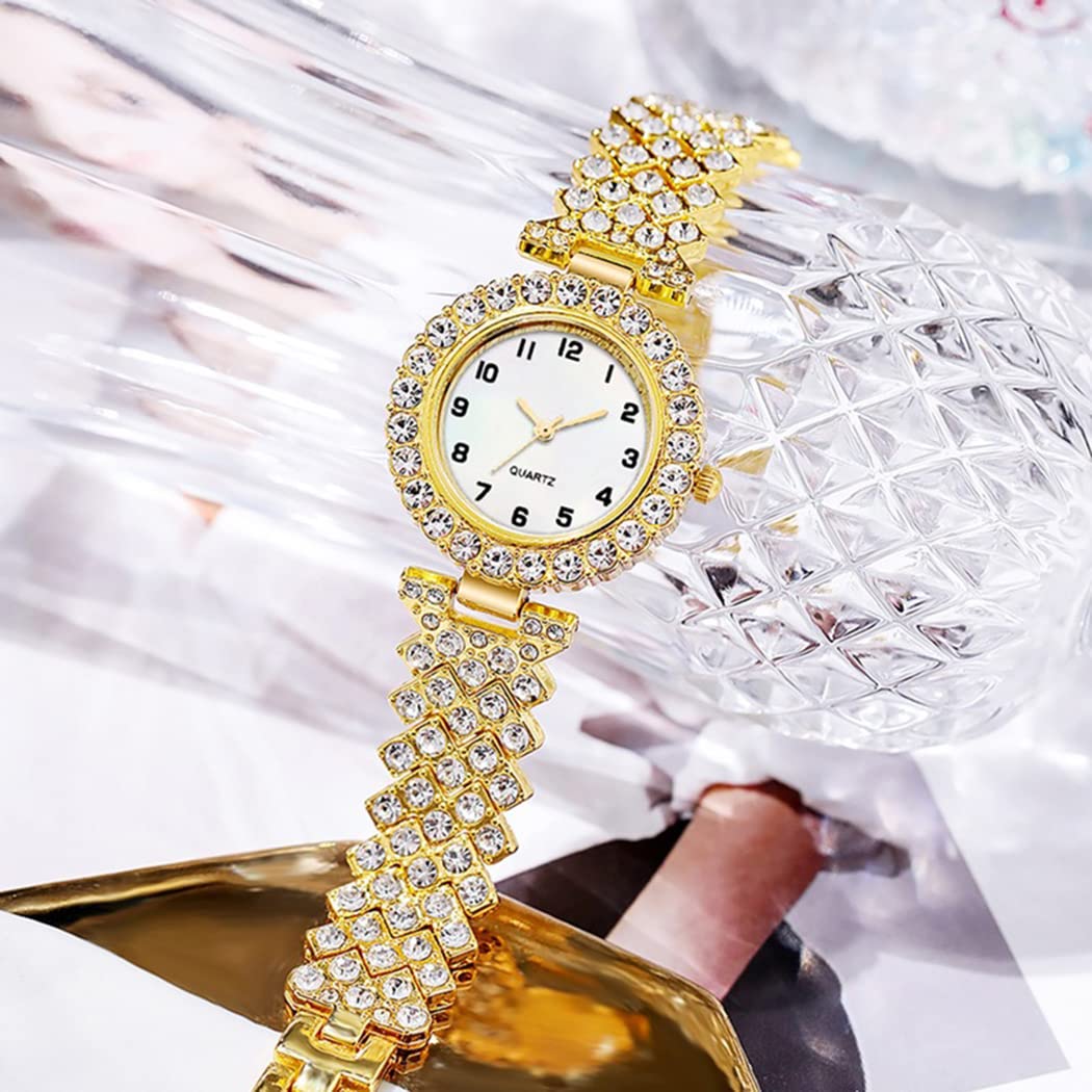 SENRUD Elegant Women's Quartz Watch with Crystal Accents - Waterproof Dress Wristwatch for Women - Perfect for Office, Party & Everyday Wear