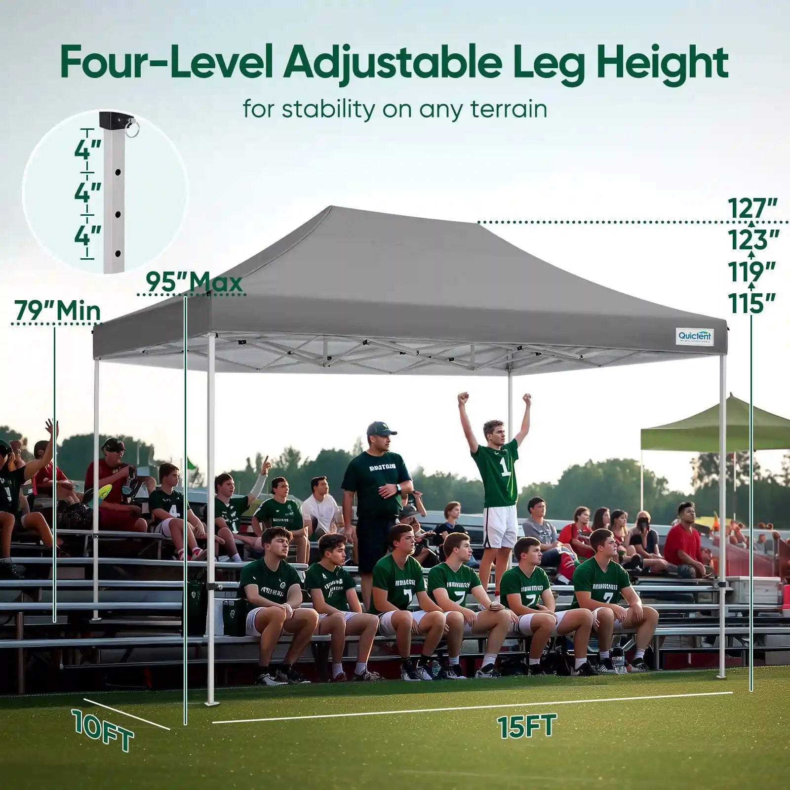 Heavy Duty Commercial Pop Up Canopy Tent - Waterproof Instant Shelter for Outdoor Events, Parties, Markets & Camping