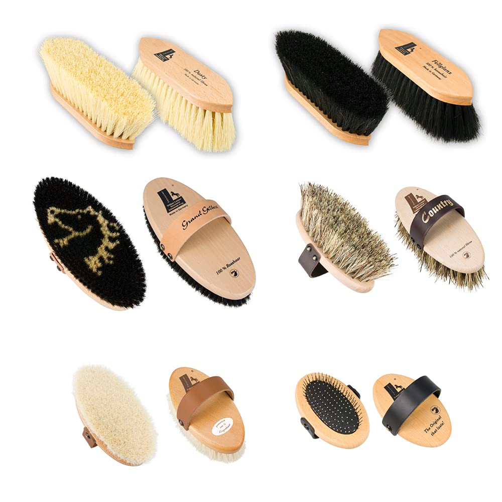 Premium Horse Grooming Brush Set (6-Piece) - Professional Equine Care Kit for Shining Coat & Mane - Perfect for Daily Grooming, Horse Shows & Stable Maintenance
