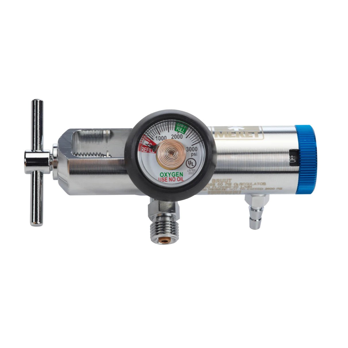 High-Quality All Brass Oxygen Regulator 0-25 LPM Flow Meter for Medical, Welding & Aquarium Use