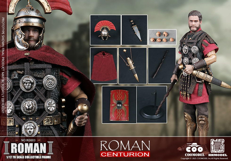 1/12 Scale Roman Centurion Action Figure - Highly Detailed Collectible Military Model Toy for History Enthusiasts | Perfect for Display, Diorama Scenes & Historical Reenactments