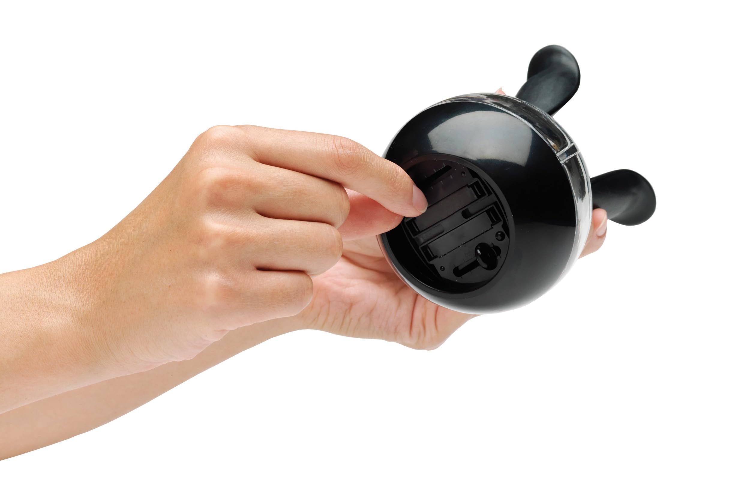 Chef'n SaltBall Grinder - Premium Black & Clear Salt Grinder for Cooking, Baking & Seasoning | Perfect for Kitchen, BBQ & Dining Table Use