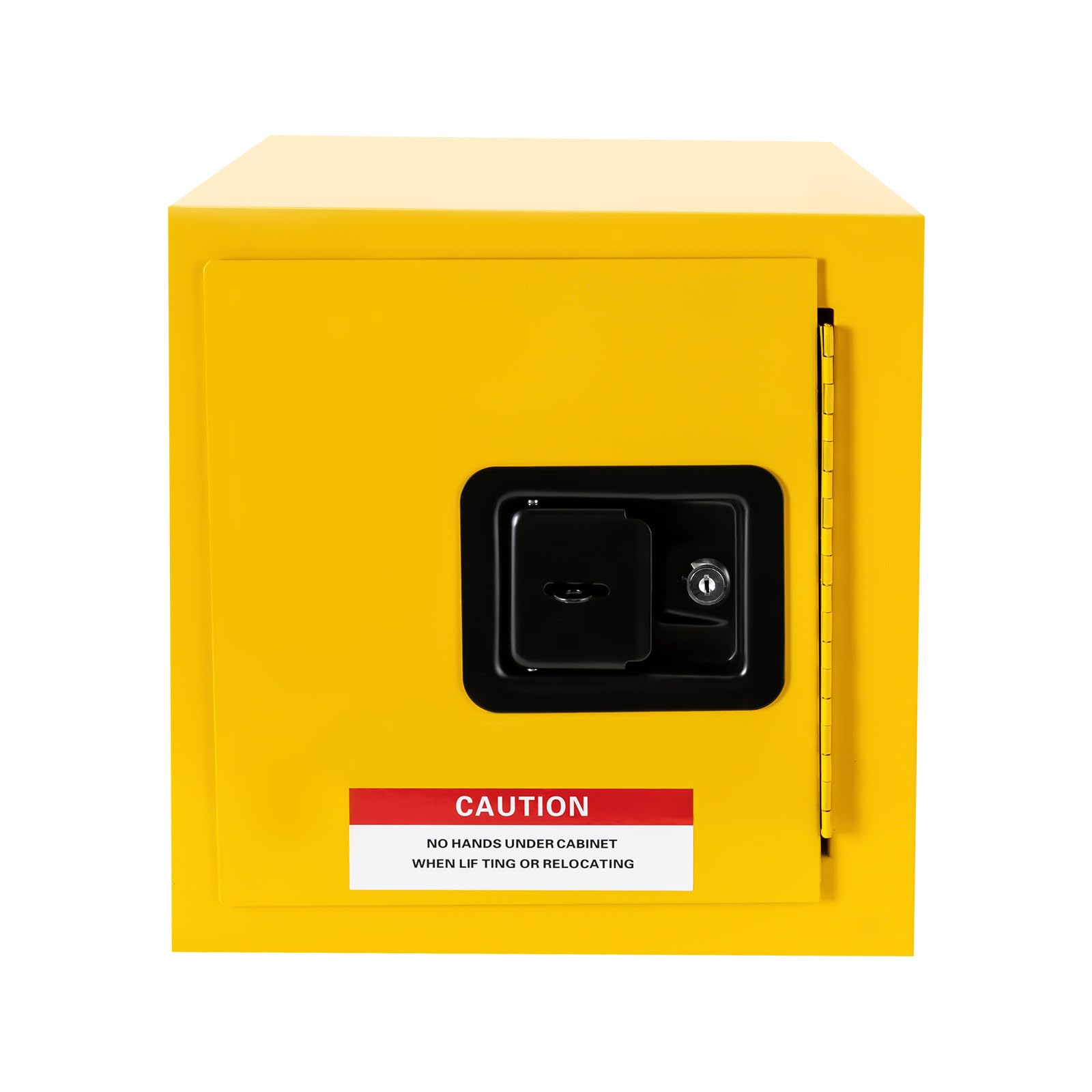LOYALHEARTDY 13x13x13 Inch Fireproof Safety Cabinet - 1 Door Mini Flammable Storage for Liquids & Chemicals (2 Gallon Capacity) | Heavy Duty Cold Rolled Steel Construction | Ideal for Garage, Workshop, Laboratory & Industrial Use