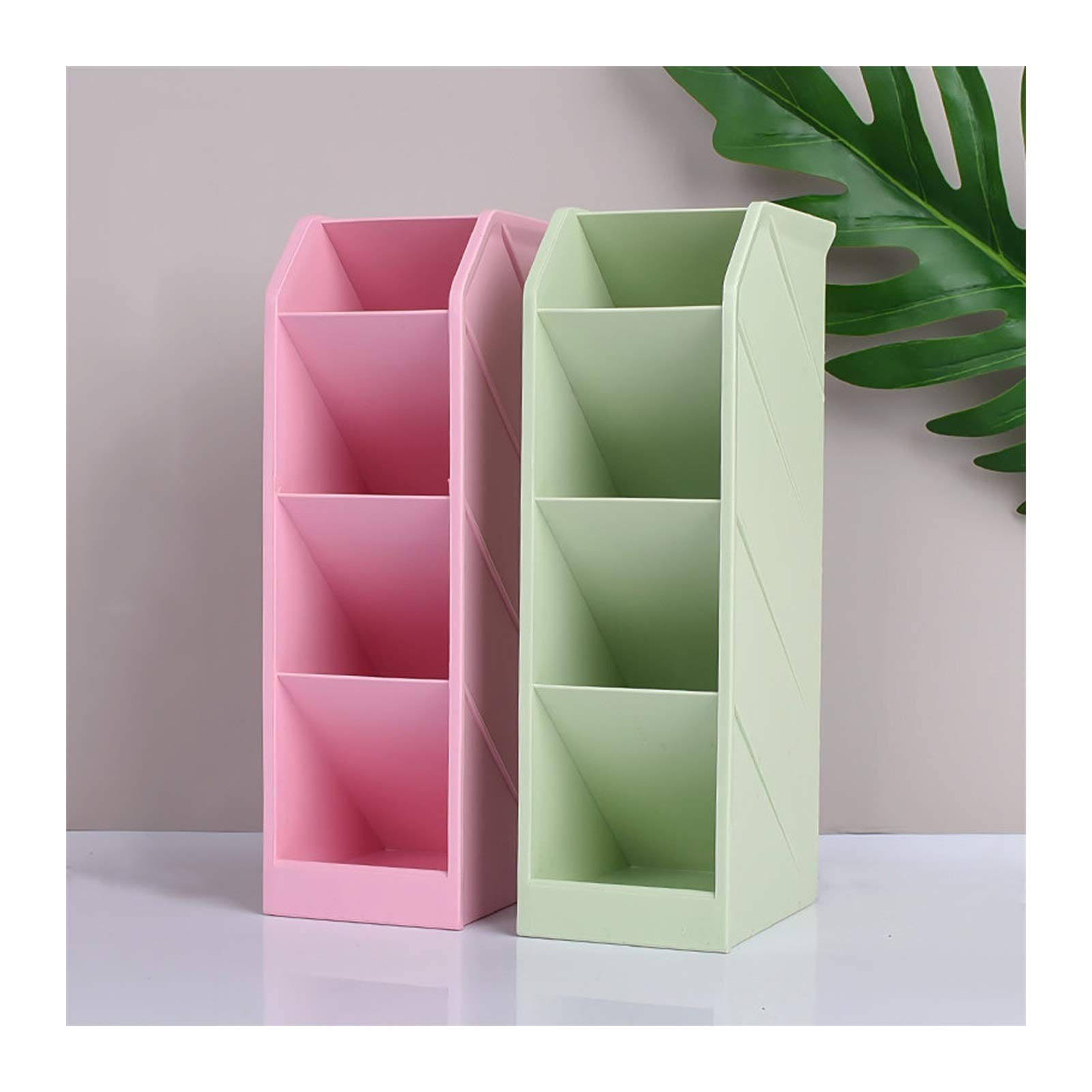 SHANGMAOYO Pencil Holder Desk Organizer - Oblique Insertion Pen Storage for Office, School & Home - Cute Plastic Pen Holder (Color: C) - Perfect for Organizing Pens, Pencils & Stationery on Desks, Workstations & Study Tables
