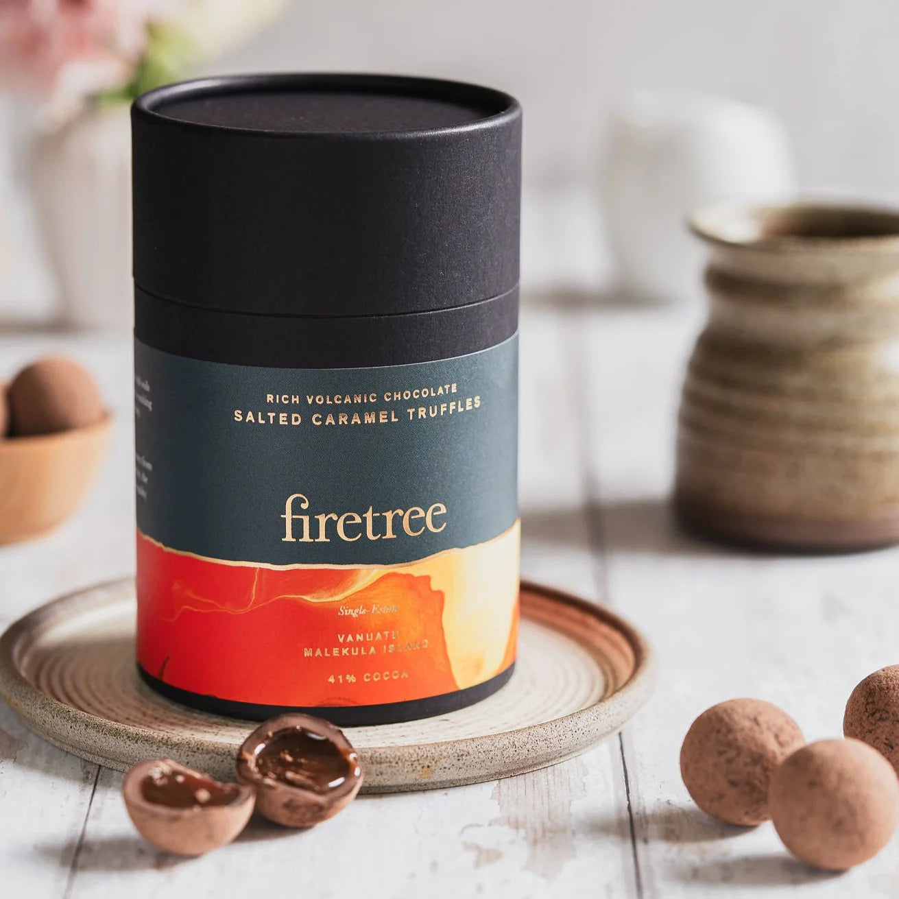 Firetree Caramel Milk Truffles - Premium Chocolate Candy Gift Box (15 Pieces) - Perfect for Holidays, Birthday Gifts & Party Favors