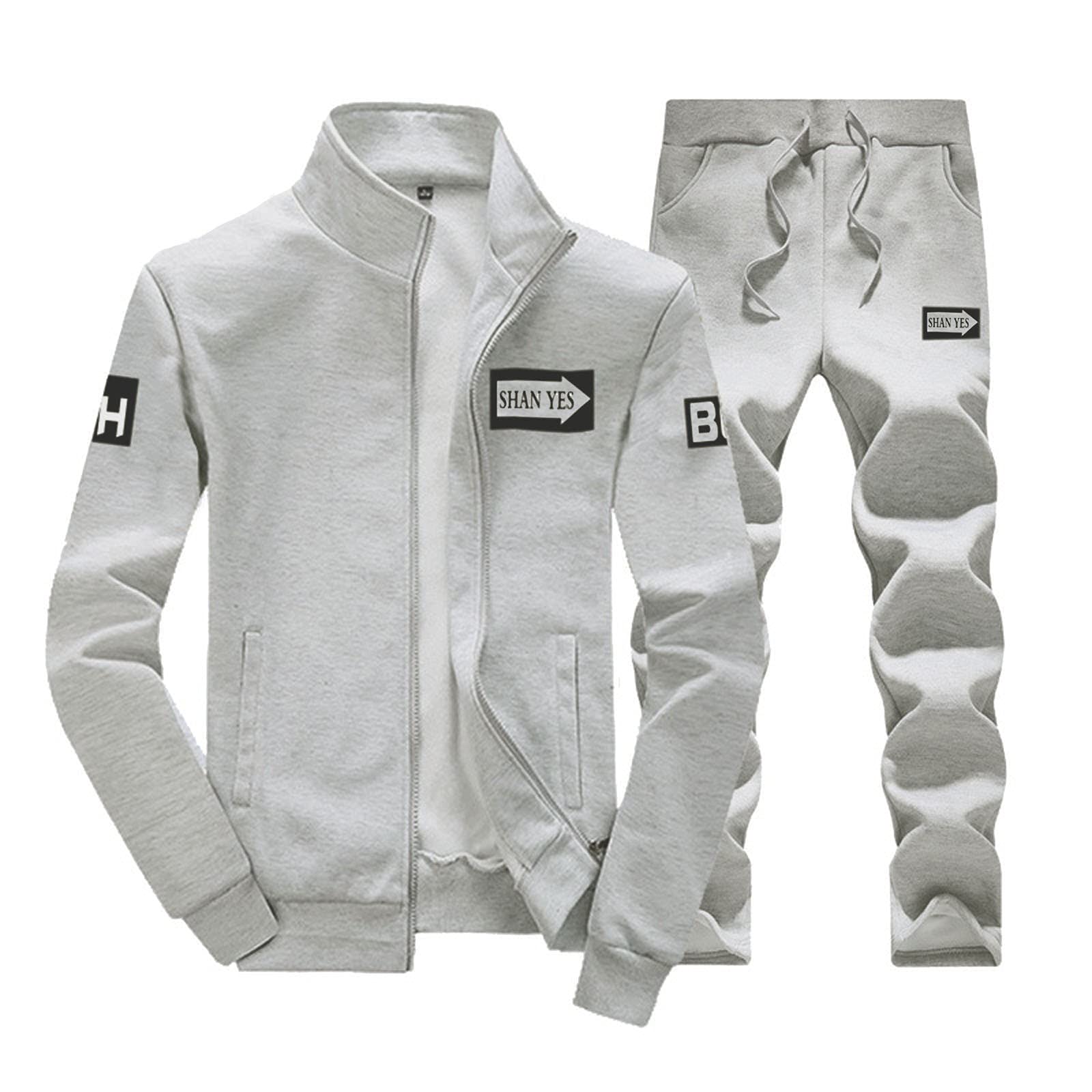 Men's Winter Sportswear Tracksuit Set - Thermal Coat & Fleece Sweatpants for Outdoor Activities | Women's Athletic Pant Suits for Running, Gym & Casual Wear