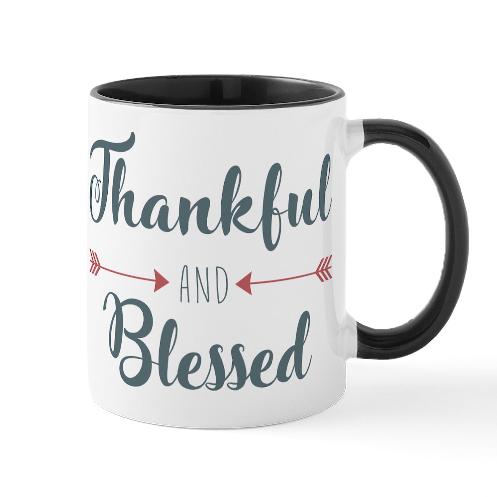 Thankful And Blessed 11 oz Ceramic Coffee Mug - 325 ml Inspirational Tea Cup for Home, Office & Gifts | Perfect for Morning Coffee, Tea & Hot Beverages