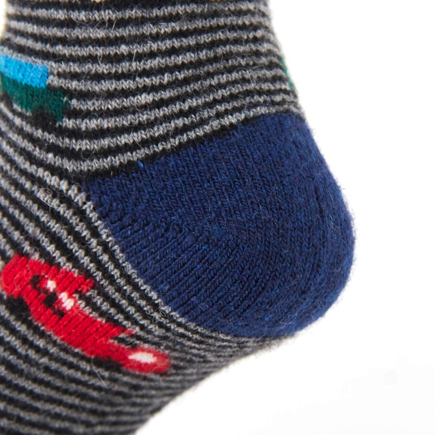 Warm Wool Socks for Boys - 6 Pairs Kids Winter Thermal Crew Socks for Outdoor Play