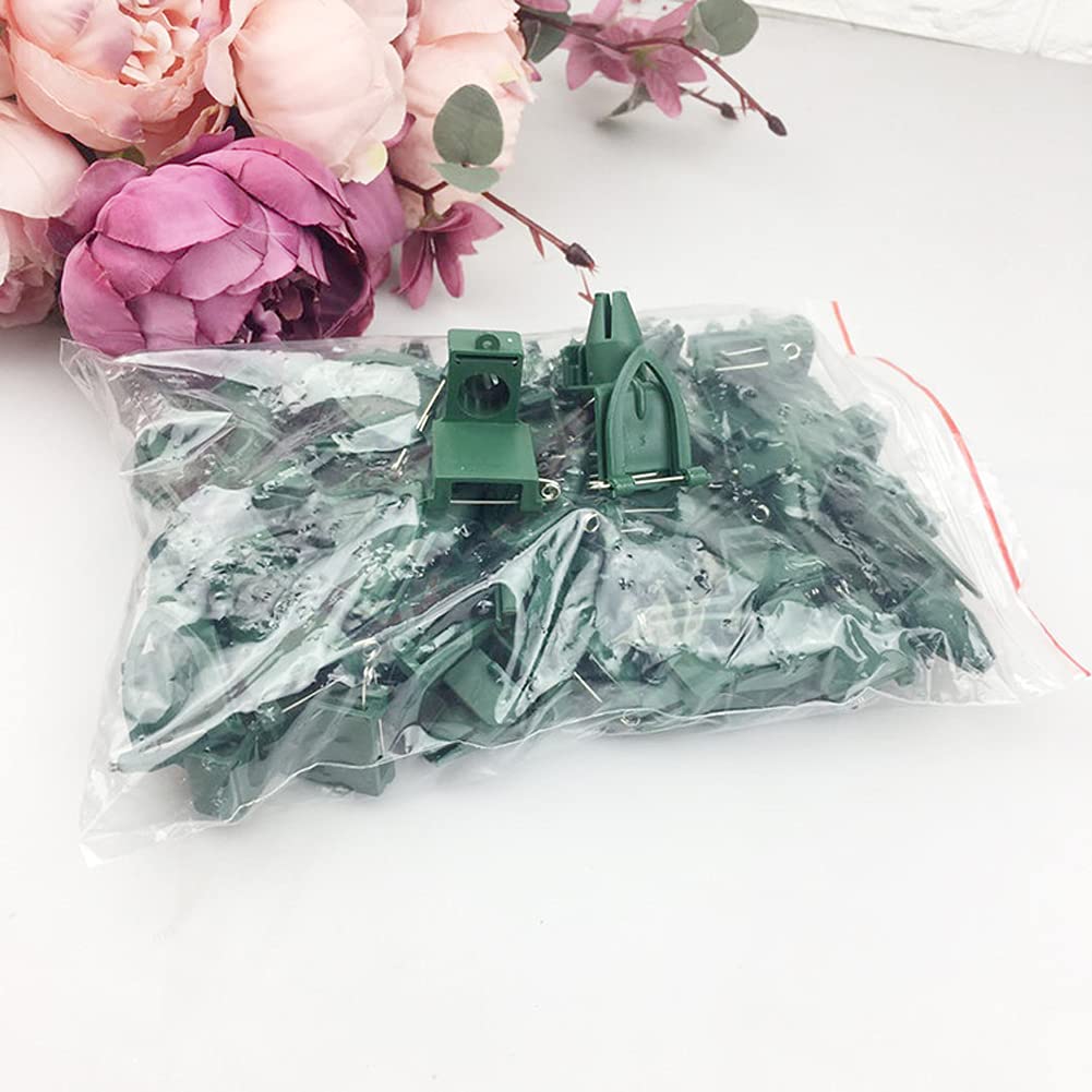 25-Piece Plastic Corsage Safety Pins for Weddings - Boutonniere, Brooch & Buttonhole Flower Clips - Secure Corsage Breastpins for Prom, Bridal Party & Formal Events (Green)