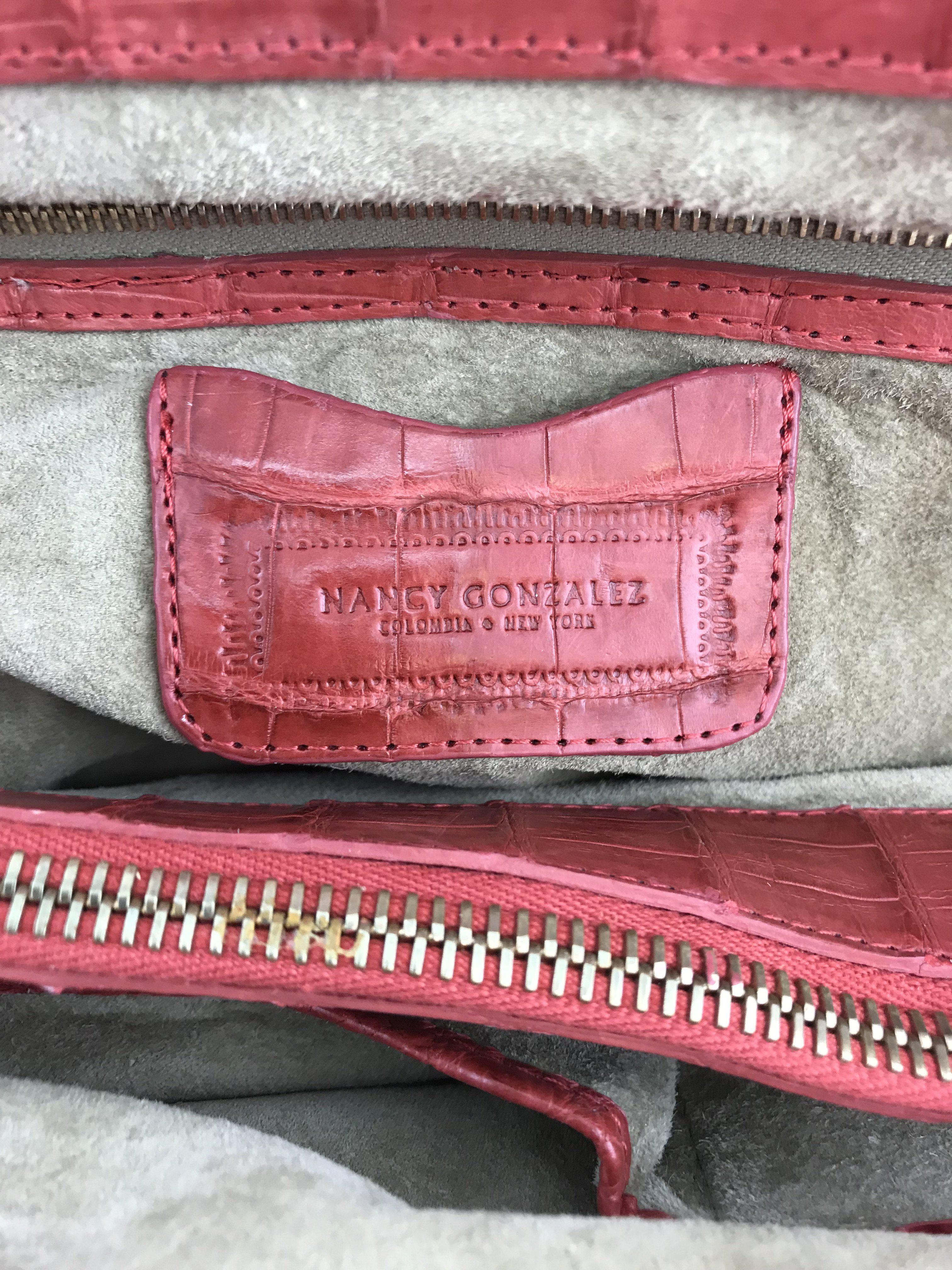 Nancy Gonzalez Genuine Crocodile Leather Pleated Oversized Clutch Bag for Women - Luxury Evening Bag for Parties, Weddings & Special Events