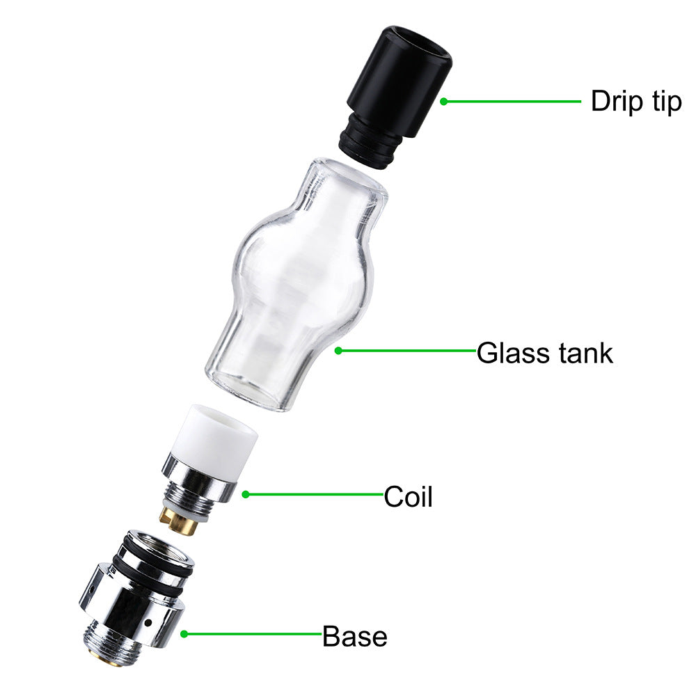 LTQ Vapor Mini Globefish Wax Tank Atomizer - 510 Thread Compatible for Concentrates | Portable Dab Pen for On-The-Go Vaping