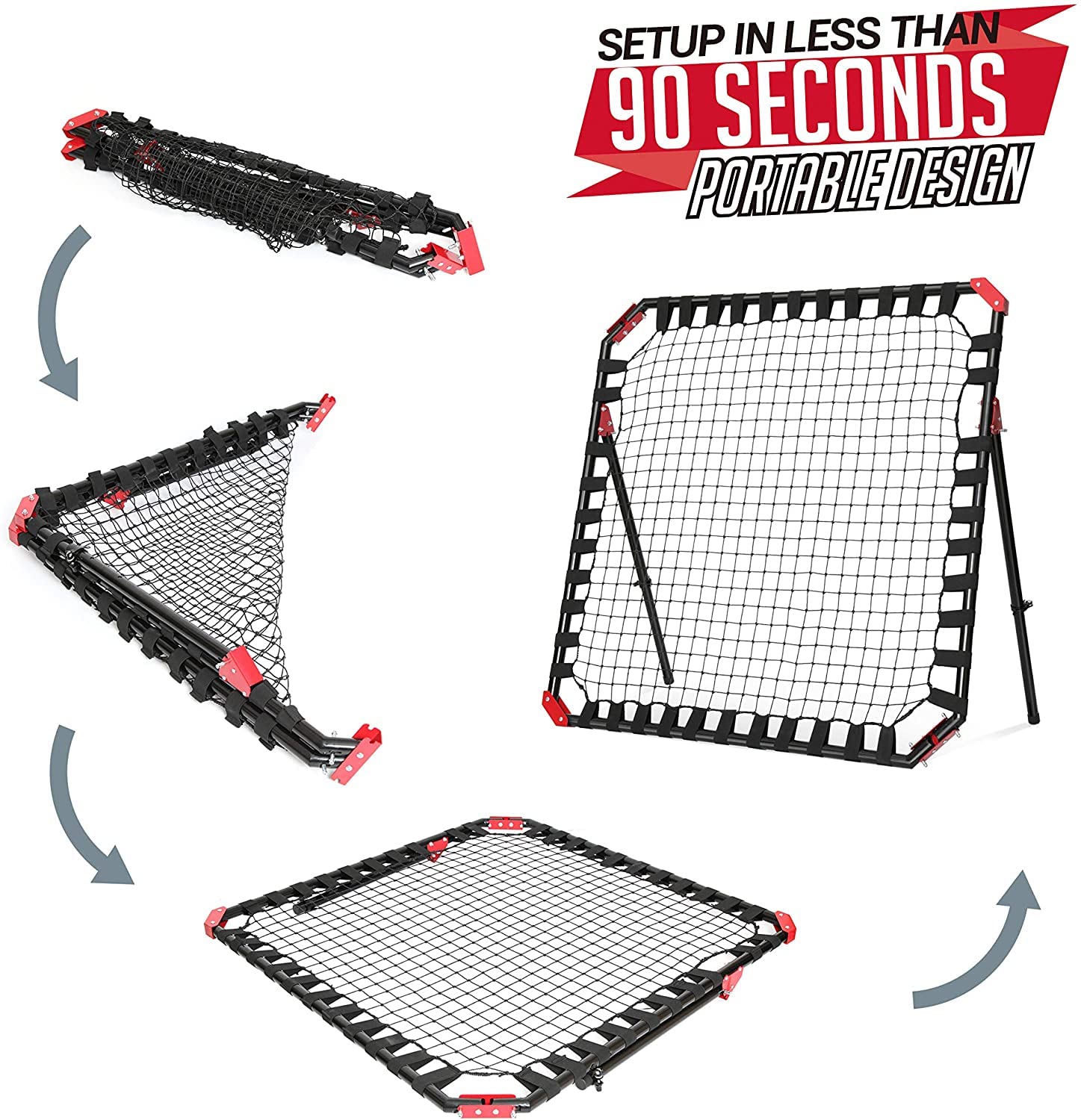 Best Soccer Return Training Equipment for Kids & Adults - Heavy-Duty Kickback Football Trainer for All Ages | Perfect for Backyard Practice, Team Drills & Solo Training