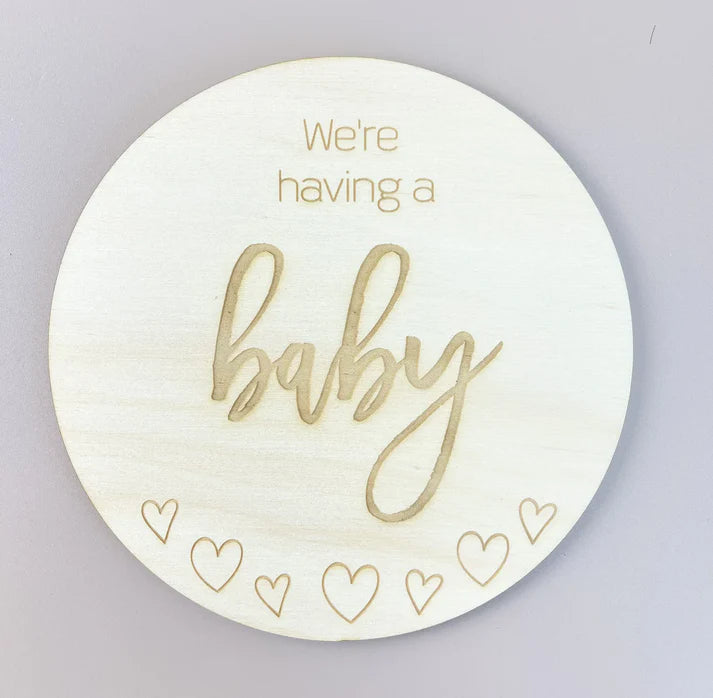 Custom Pregnancy Announcement Plaque - Personalized Baby Reveal Sign for Gender Reveal Party, Baby Shower & Nursery Decor - Perfect for Expecting Parents