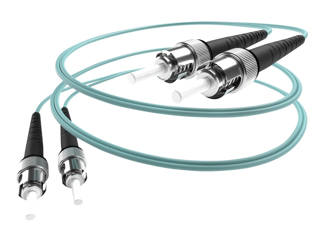 15 Meter OM3 10Gig Fiber Optic Cable - Aqua OFNR 50/125 Micron Multimode Duplex LC to LC for High-Speed Data Center & Server Room Networking