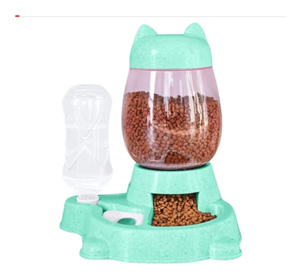 Automatic Pet Water and Food Dispenser - 2 in 1 Cat & Dog Feeder with Drinking Fountain, 2.2L Capacity for Small Medium Large Pets - Perfect for Home, Office, or Travel Use