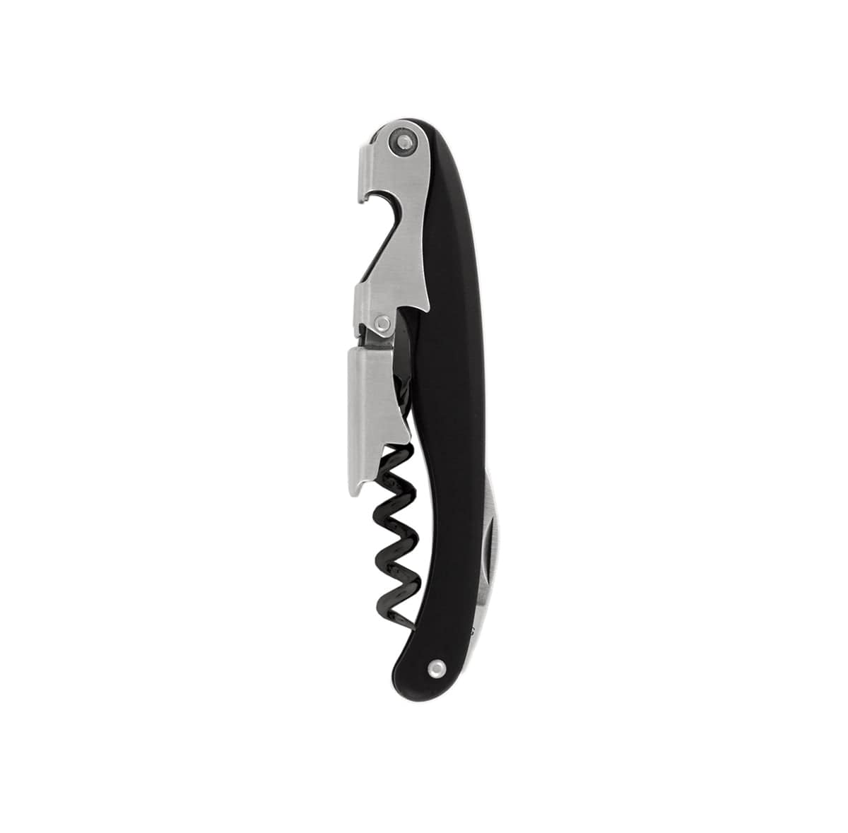 Premium Rabbit 2-Step Waiters Corkscrew - Professional Stainless Steel Wine Opener with Ergonomic Black Handle | Perfect for Restaurants, Bars, Wine Tasting & Home Entertaining
