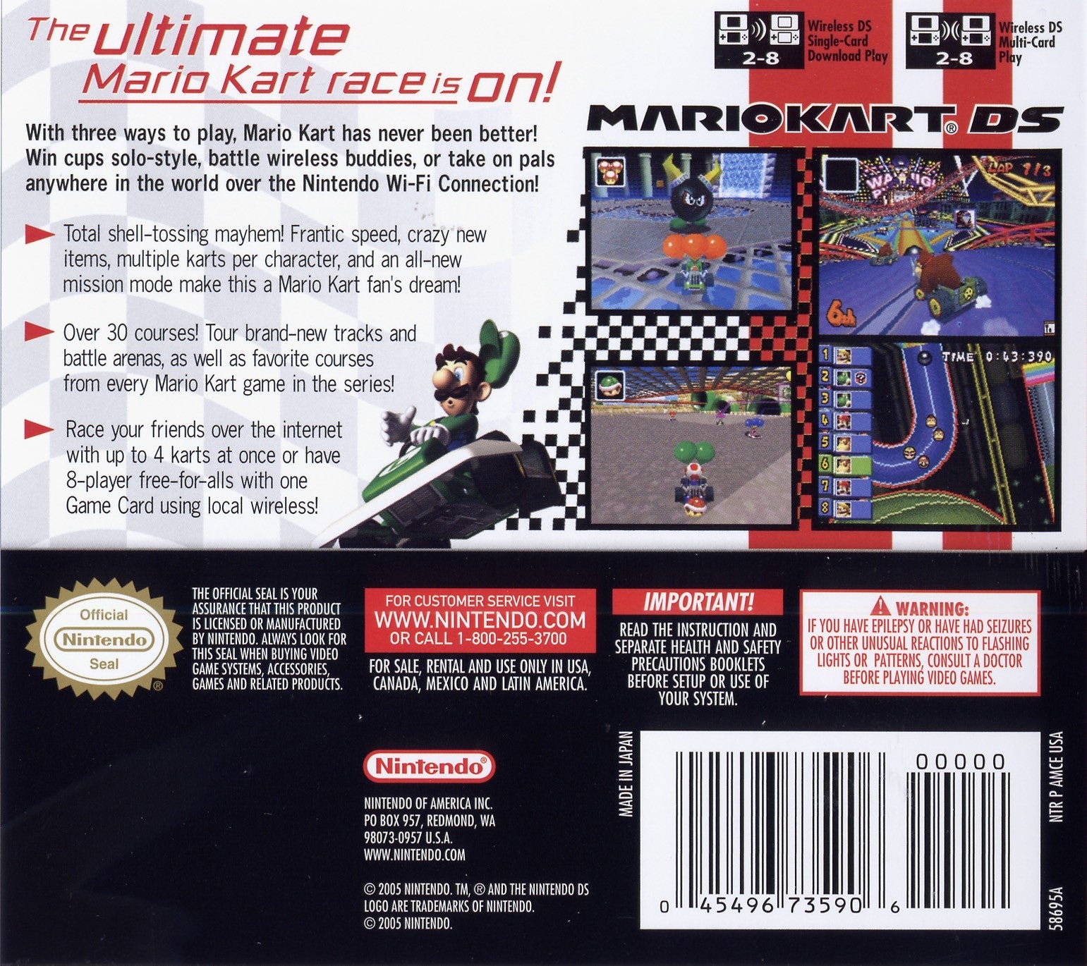 Used Mario Kart DS Video Game - Nintendo DS Racing Game for Kids & Adults | Perfect for Family Game Nights & Retro Gaming Fun