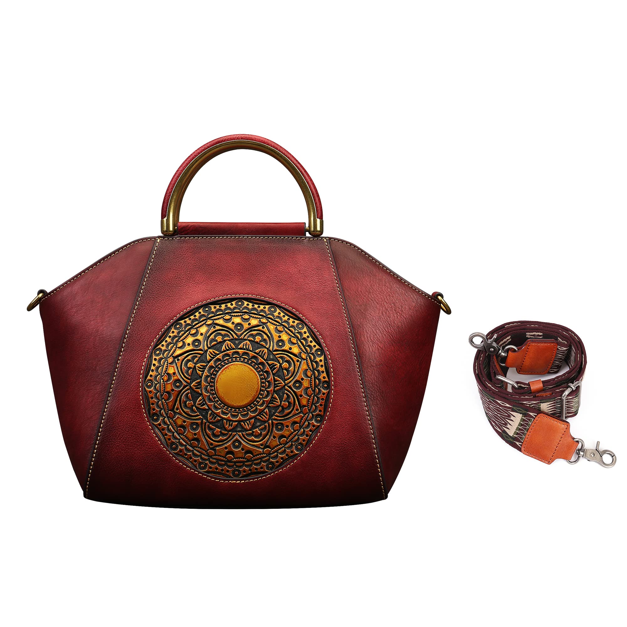 Zhuoliang Genuine Leather Handbags & Purses with Replacement Straps - Stylish Women's Accessories for Work, Travel & Everyday Use