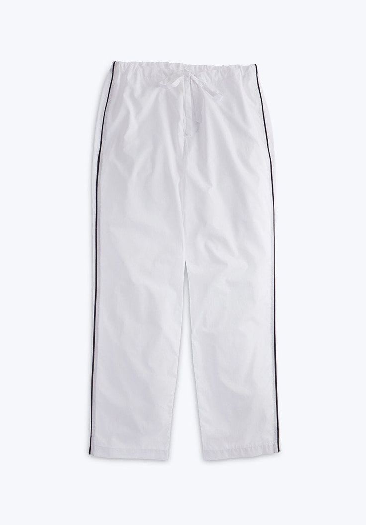 Marina Pajama Pants for Women - Soft White Cotton Sleepwear Pants with End-on-End Weave | Perfect for Lounging, Sleeping & Relaxing at Home