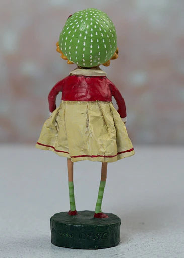 Lori Mitchell Holly Christmas Caroler Figurine - Hand-Painted Holiday Collectible for Christmas Decor, Gift & Tabletop Display