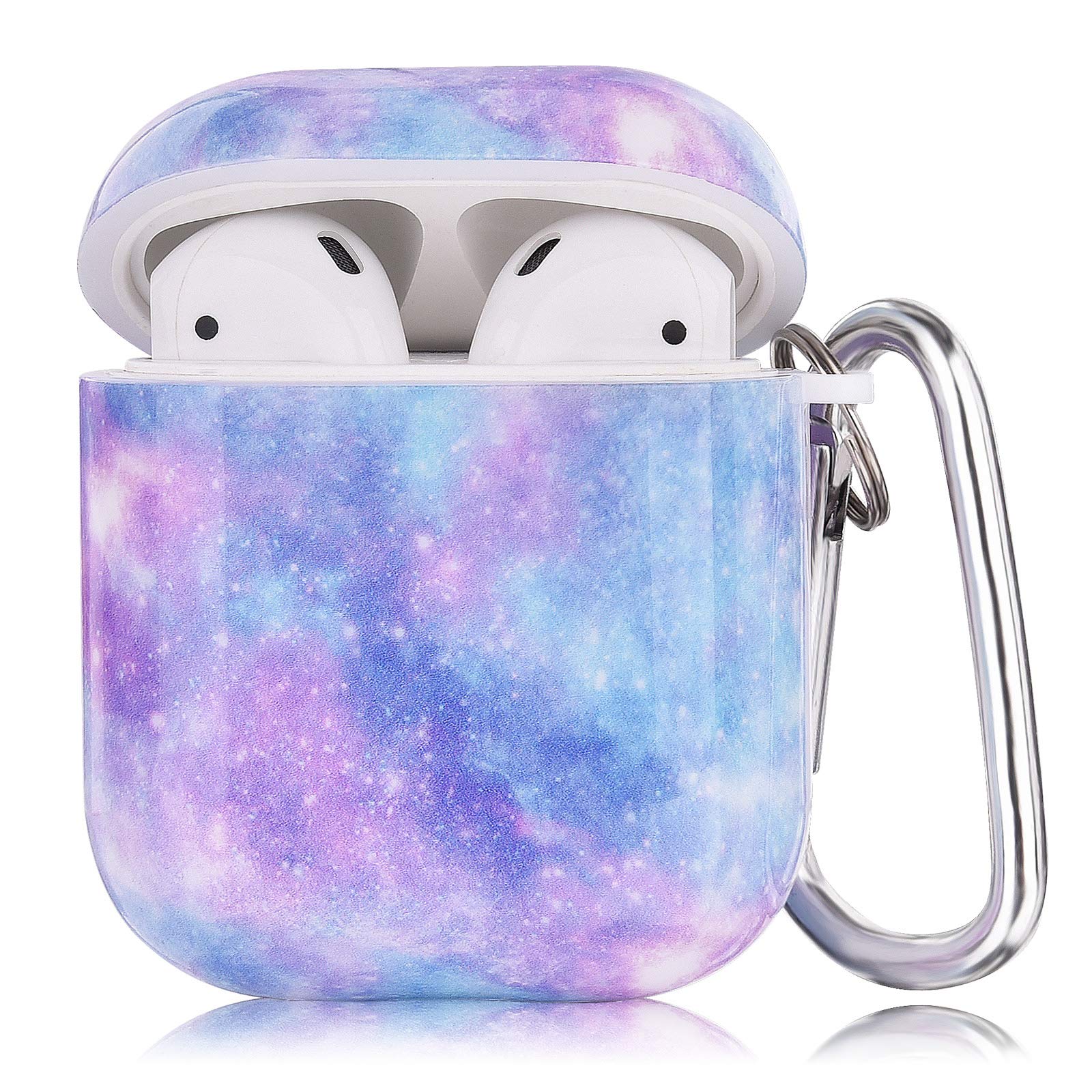 **QINGQING Marble AirPods Case Cover - Shockproof & Portable Hard Case for AirPods 1/2/Pro with Keychain | Stylish Protective Case for Women & Men | Perfect for Travel, Work & Everyday Use**