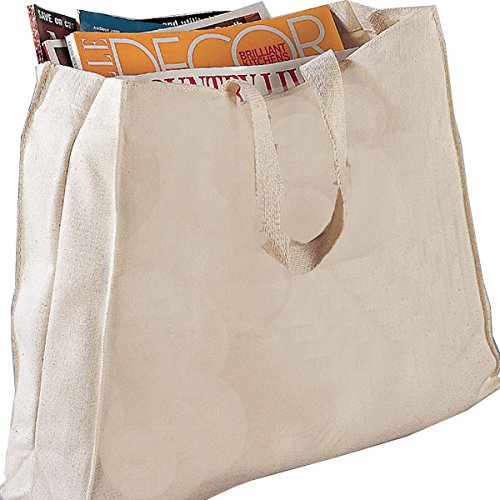 Eco-Friendly Large Cotton Canvas Tote Bag with Full Gusset - Natural Color for Shopping, Beach & Everyday Use