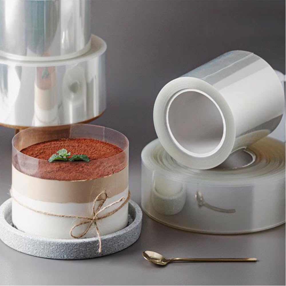Premium Stainless Steel Cake Rings & Clear Acetate Collar Set - Adjustable 6-12 Inch Round Mousse Molds for Professional Baking - Includes 5.5