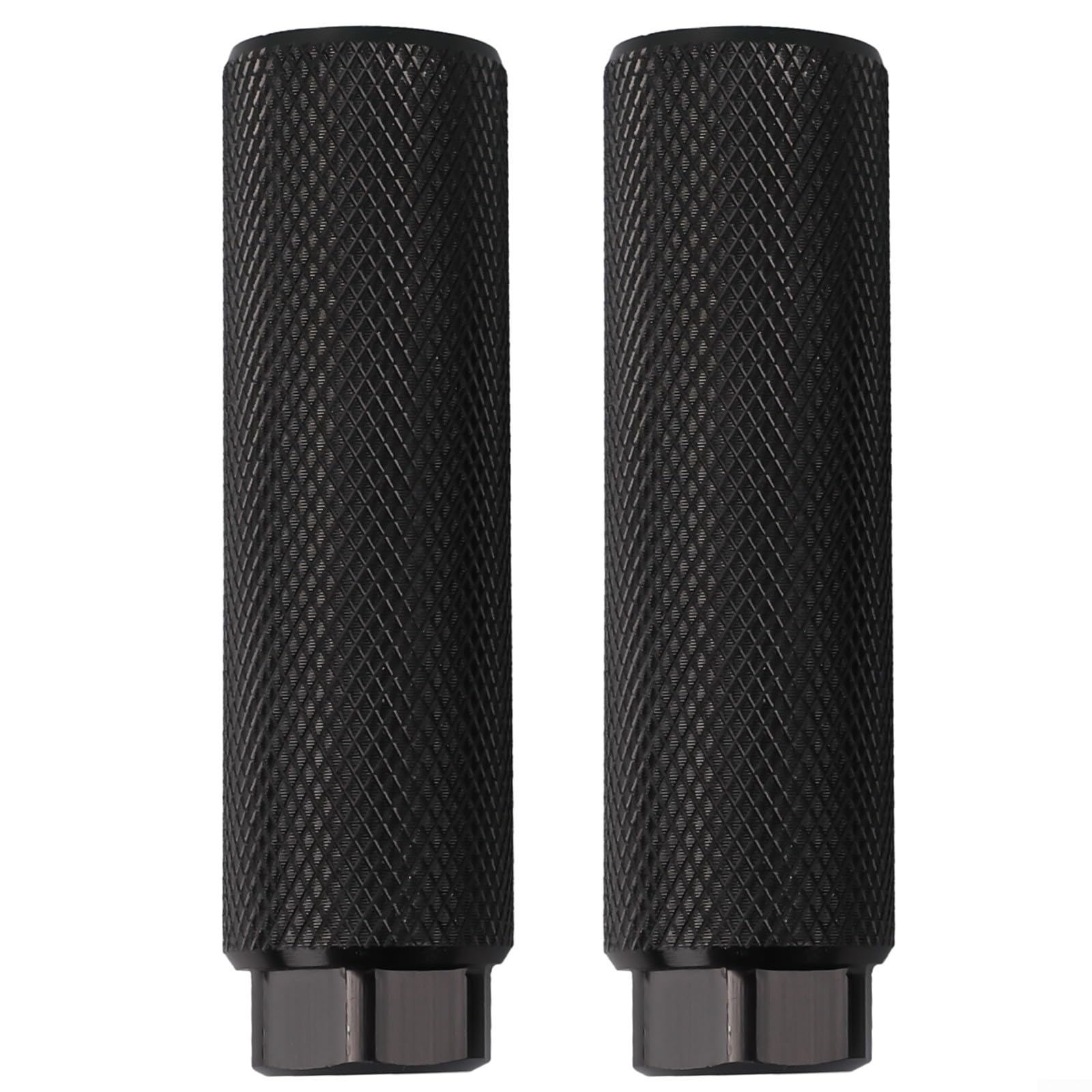 Durable Aluminum Alloy Bike Pegs with Non-Slip Grooves for Road & Mountain Bikes - Perfect for Stunt Riding, BMX Tricks, and Urban Commuting (Black)