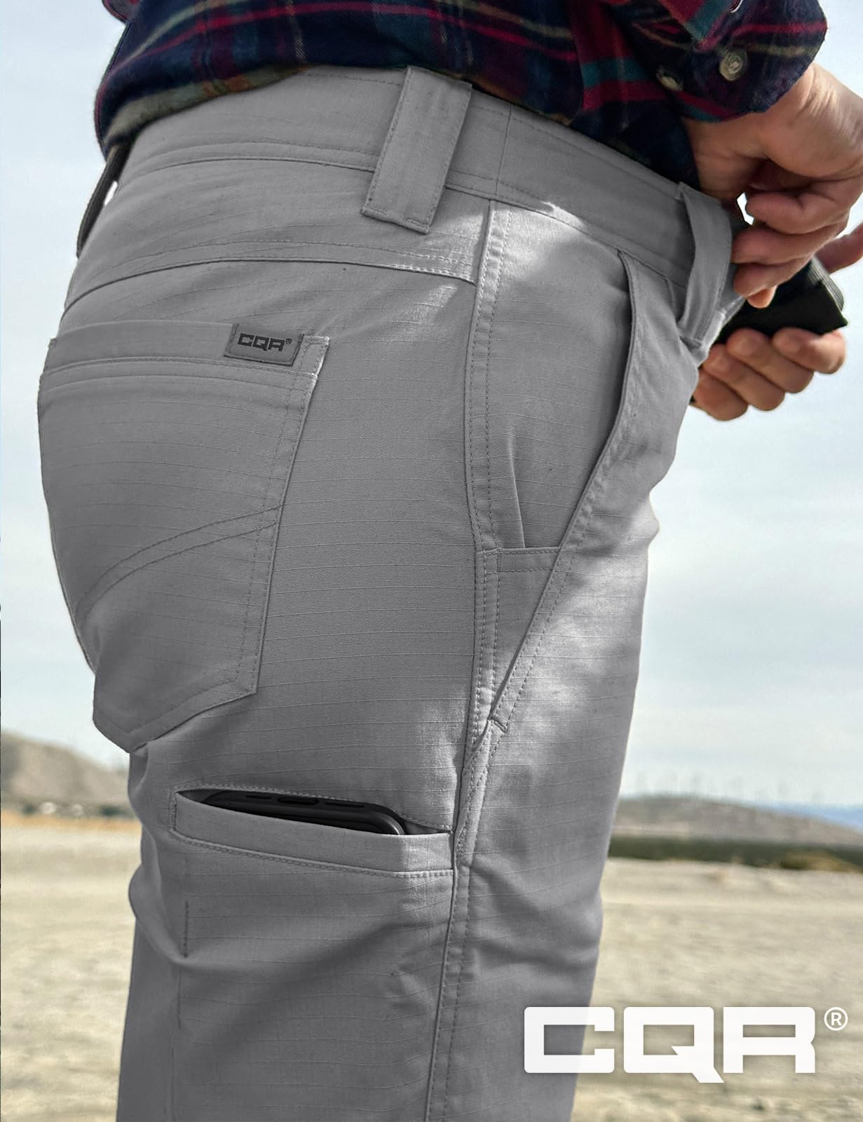CQR Women's Tactical Pants - Stretch Flex Outdoor Hiking Work Pants with Multiple Pockets, Water Resistant Ripstop Fabric for Camping, Hunting & Outdoor Adventures