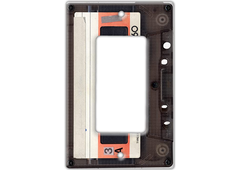 Vintage Cassette Tape Switch Plate - Retro Wall Decor for Music Room & Studio - Easy Install