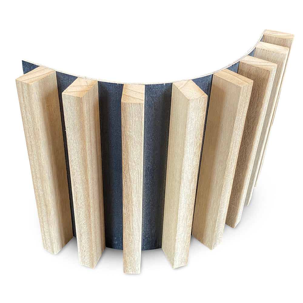 Premium WOODFLEX Flexible Outdoor Hardwood Batten Pool Fence Cladding - Oak & Black (2400mm x 600mm) | Durable Weatherproof Pool Safety Barrier for Backyard, Garden & Commercial Use