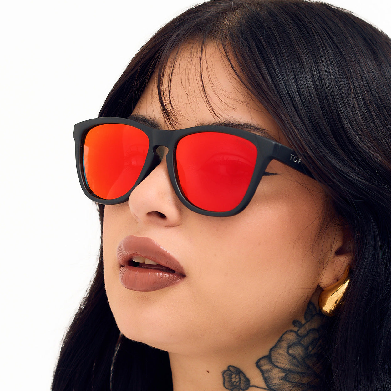 Rise Up Revo® Mirrored Red Sunglasses - Polarized UV Protection for Driving, Running & Outdoor Activities