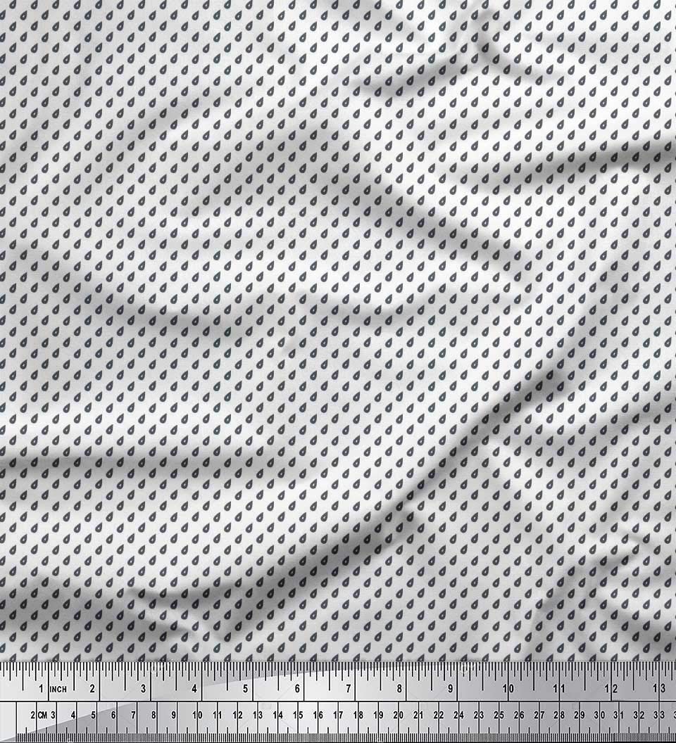Soimoi Moss Georgette Brown Fabric by The Yard - 42 Inch Wide Printed Raindrop Pattern Nature Material for Dresses, Curtains & DIY Crafts - Soft Flowy Fabric for Sewing Projects & Home Decor