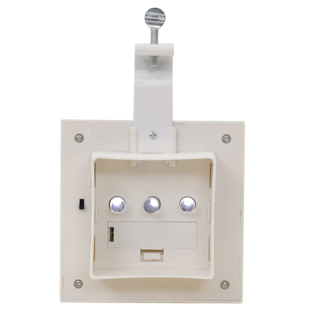 TOPINCN LED Solar Lights Outdoor - Automatic Solar Wall Lights with Screws, Energy Saving White Light for Garden, Pathway & Patio