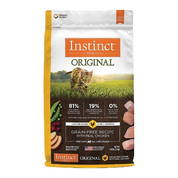 Instinct Original Grain-Free Dry Cat Food with Real Chicken - High Protein Natural Kibble for Indoor & Outdoor Cats - Perfect for Daily Meals & Healthy Digestion