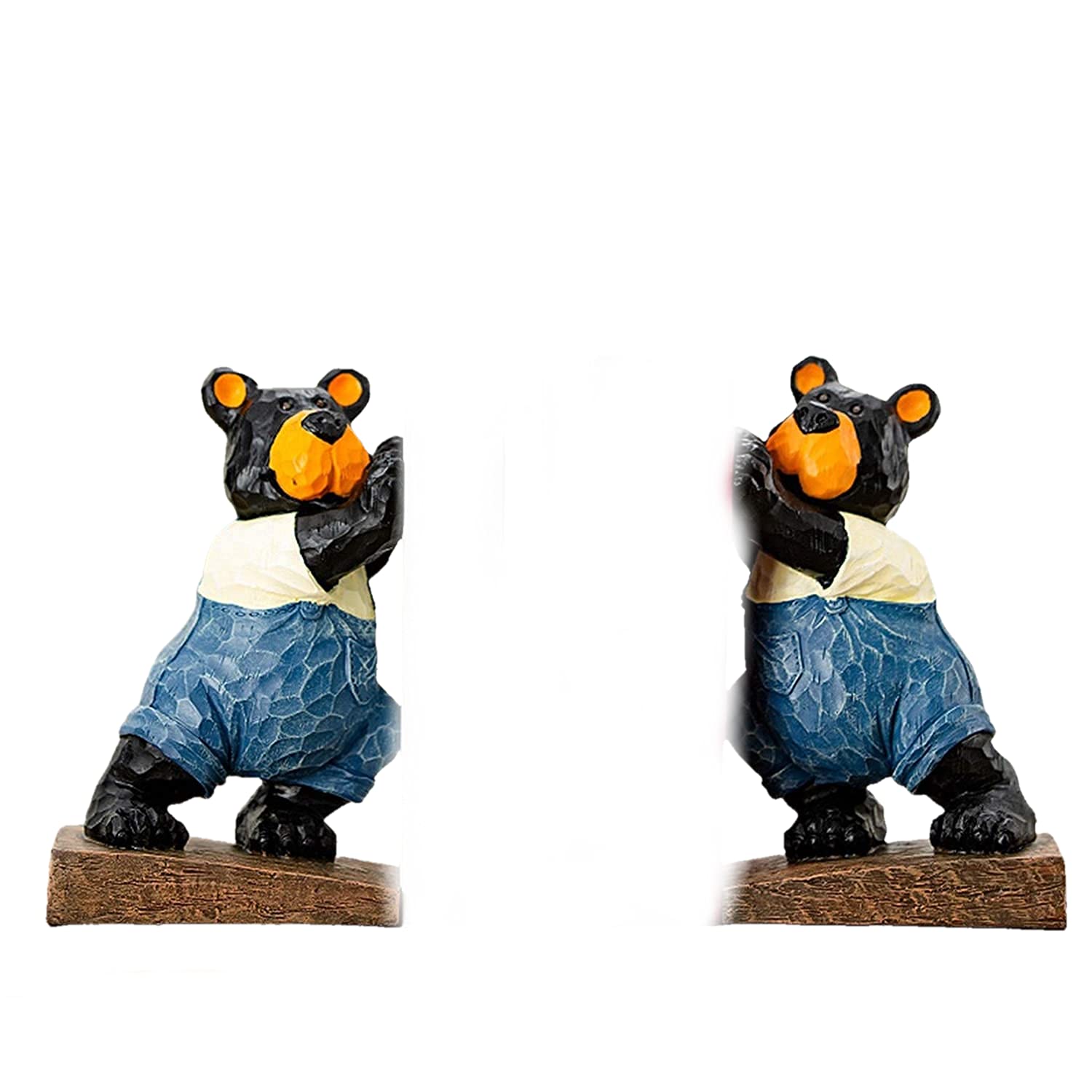 Handmade Cartoon Bear Bookends - Decorative Book Shelf Holder for Kids & Adults, Perfect Gift for Book Lovers - Ideal for Nursery, Study Room, Office & Home Decor