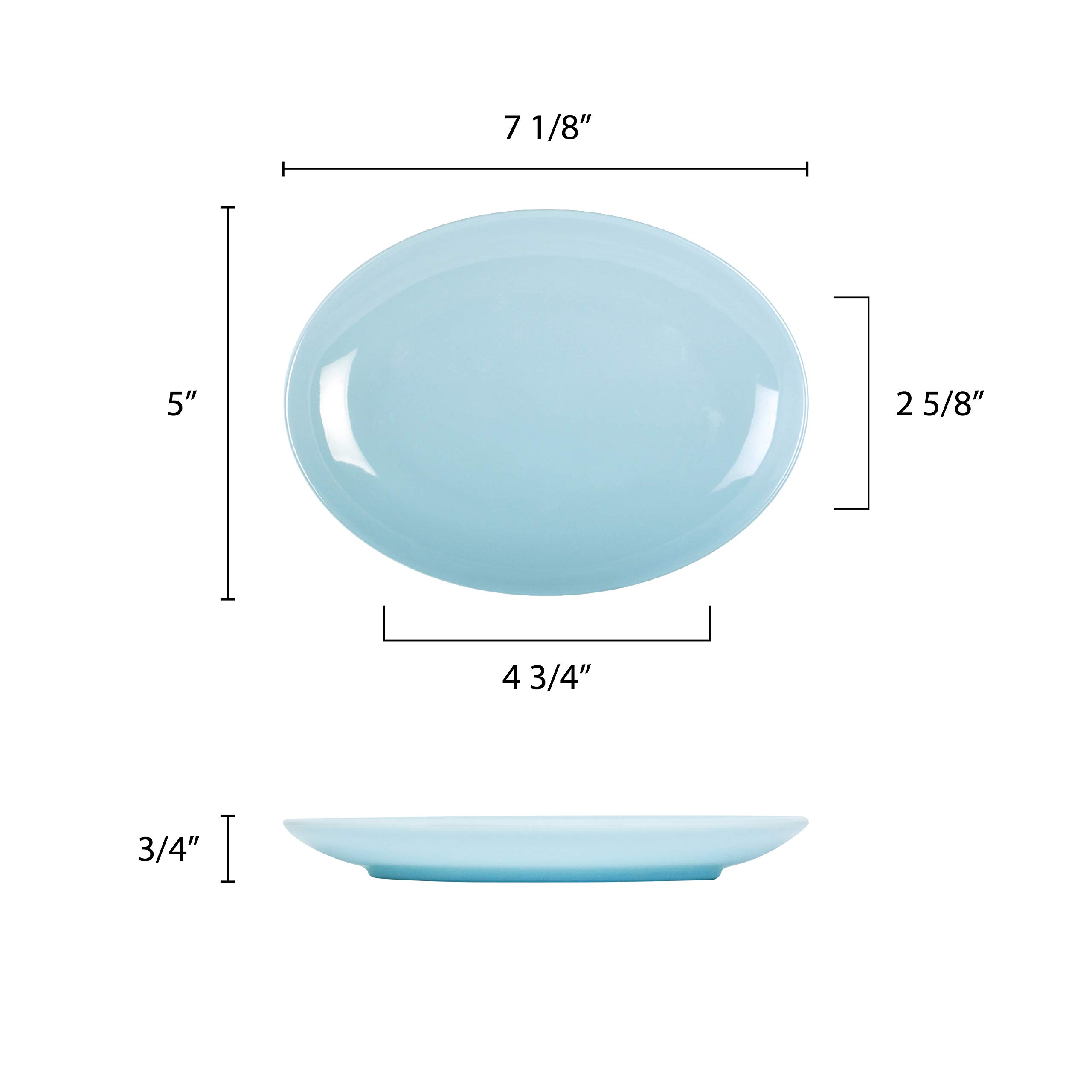 Premium Blue Jade Melamine Dinnerware Set - 12-Piece 7.1