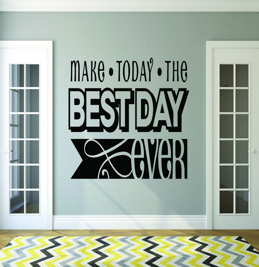 12x12 Inch Motivational Wall Decal - 'Make Today The Day' in 22 Colors | Perfect for Home, Office & Classroom Decor